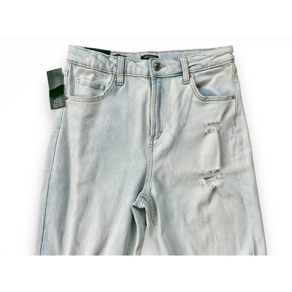 Wild Fable Highest Rise Mom Distressed Jeans 90s retro grunge light wash - Picture 3 of 8